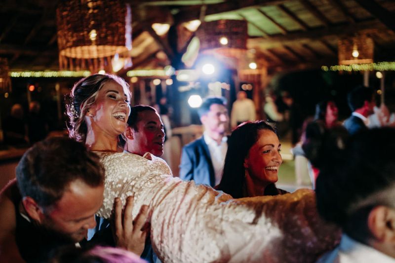 The bride happy on the dancefloor, globalson #wedding in france