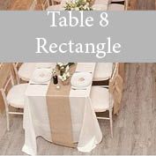 Table + Nappe Rectangle 8 invités