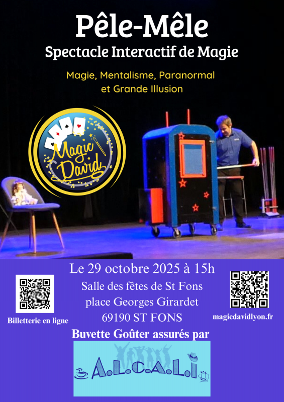 Spectacle Pêle-Mêle le mercredi 29 octobre à St Fons