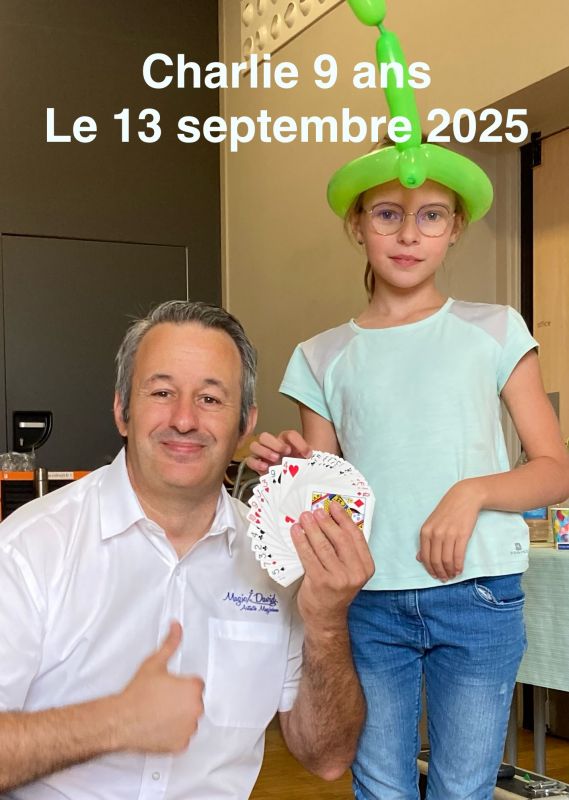 Un anniversaire magique à Saint-Clément-les-Places : Charlie a fêté ses 9 ans avec Magic David Lyon