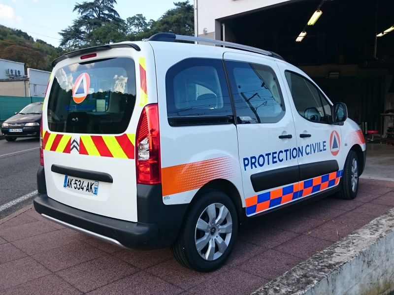 Flocage véhicule Lyon - Protection civile