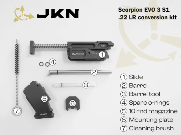 Conversion JKN pour CZ Scorpion EVO 3 S1 - Calibre .22 LR