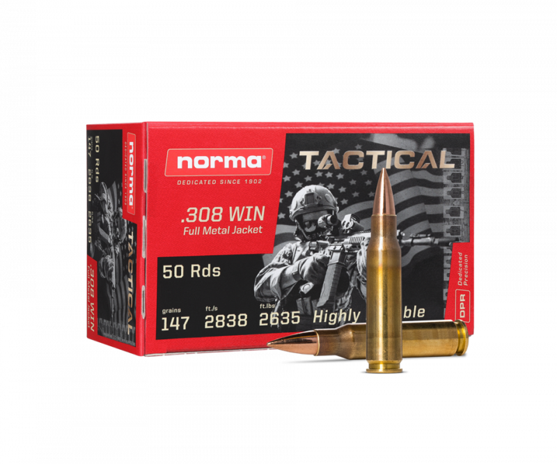 Norma 308 Win. Tactical 147gr - 9,5g / 50