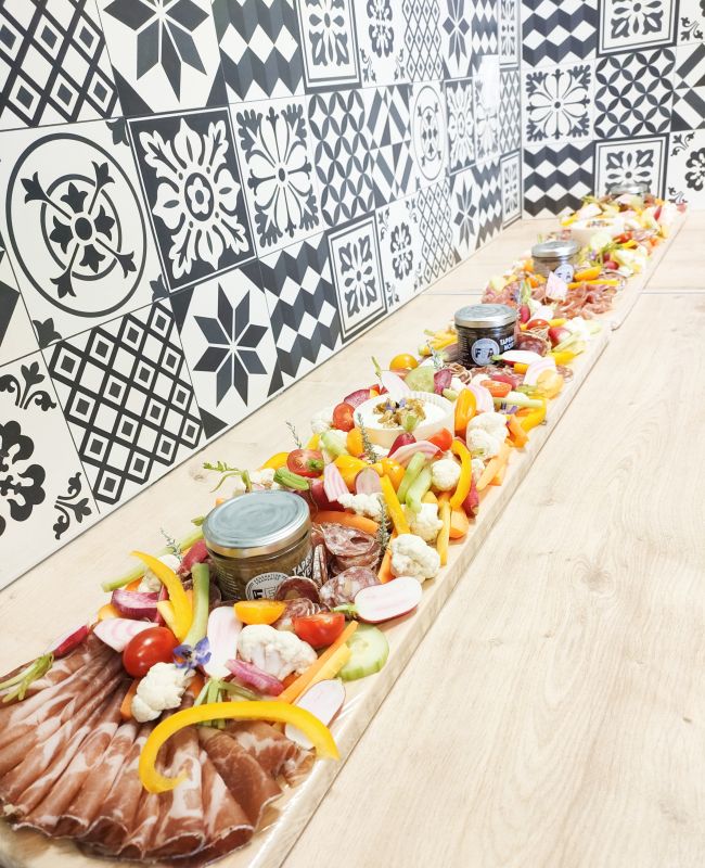 DOUBLE PLANCHE MIXTE fromages - charcuteries - tapenades 