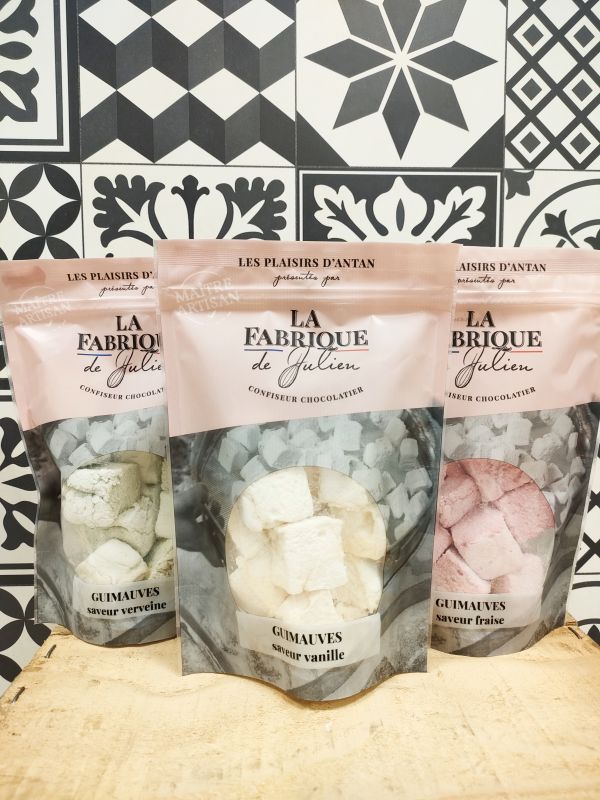 Guimauves saveurs : verveine, vanille ou fraise
