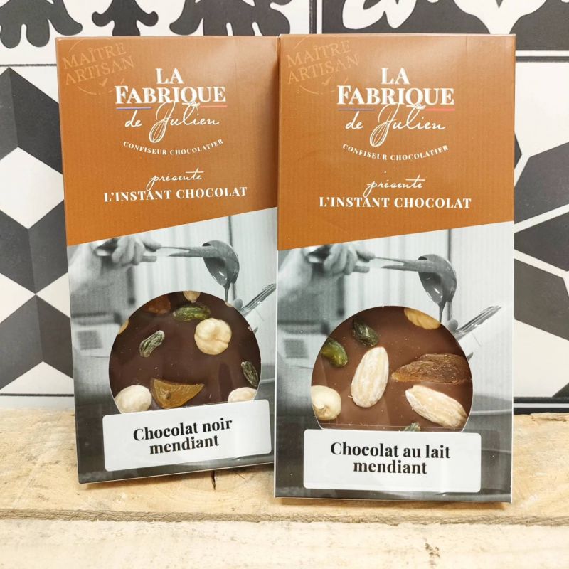 Mendiants chocolat noir ou au lait